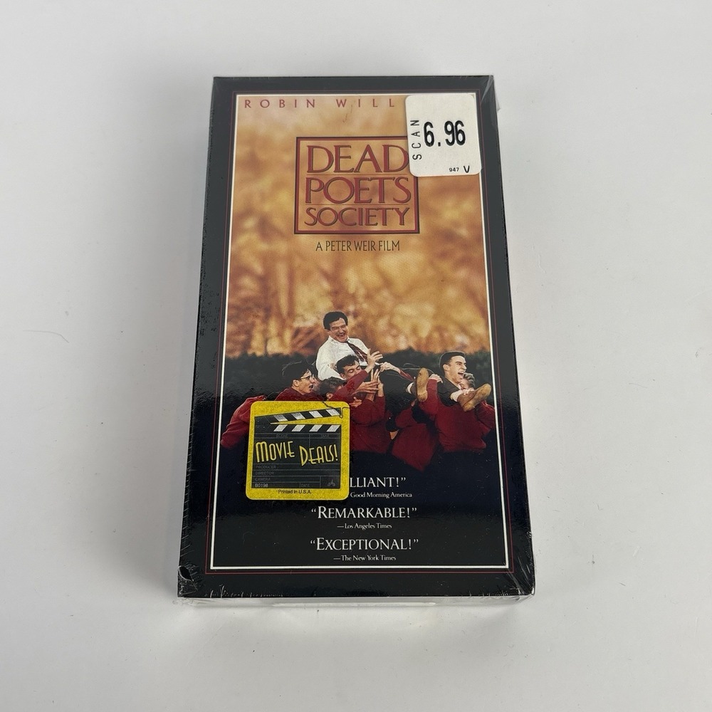 Dead Poets Society Movie (VHS, 1995) Robin Williams Factory Sealed W/Sticker